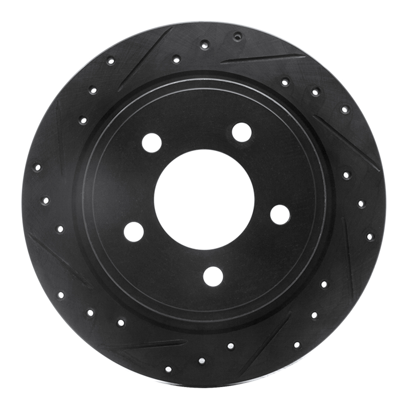 Chrysler Pacifica Brake Rotor(s) (1) - Rear Left - R1 Concepts - Drilled & Slotted - Black - `04-`08